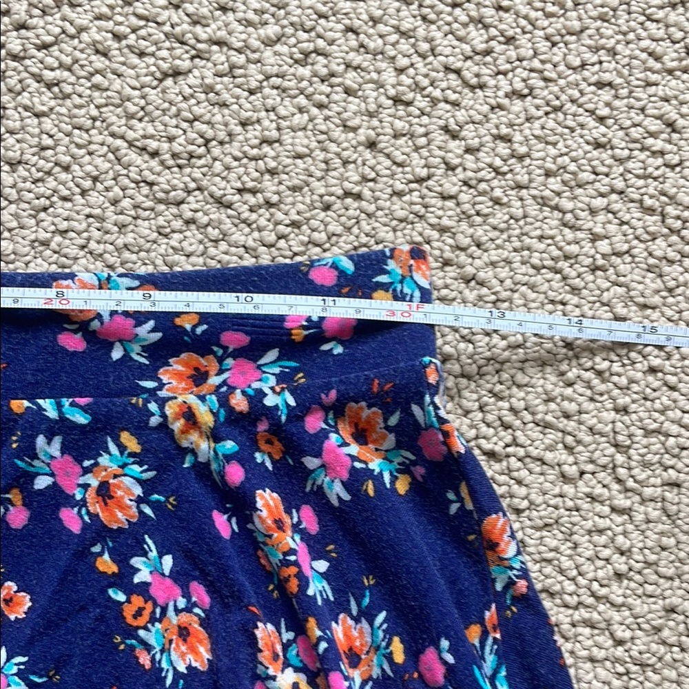 SO Navy Floral Skater Skirt - Picture 6 of 11